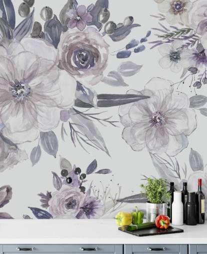 Purple Flowers Wallpaper by Carol Robinson Purple Flowers Wallpaper by Carol Robinson