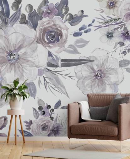 Purple Flowers Wallpaper by Carol Robinson