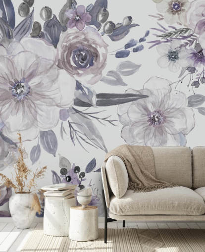 Purple Flowers Wallpaper by Carol Robinson