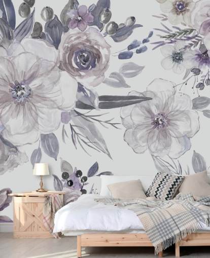 Purple Flowers Wallpaper by Carol Robinson