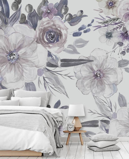 Papier peint fleurs violettes par Carol Robinson Papier peint fleurs violettes par Carol Robinson