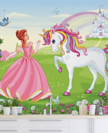 fairy tale background with castle and rainbow wallpaper fairy tale background with castle and rainbow wallpaper