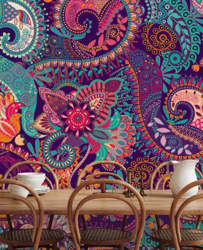 Cachemira Groovy Papel pintado colorido Cachemira Groovy Papel pintado colorido