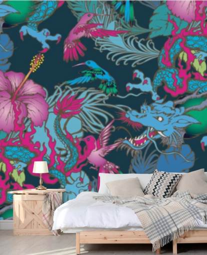 carta da parati tatuaggio drago blu carta da parati tatuaggio drago blu