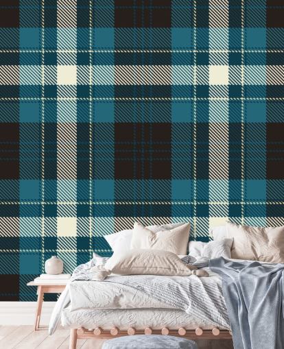 dark blue and black check wallpaper