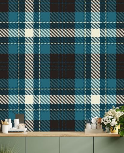 dark blue and black check wallpaper