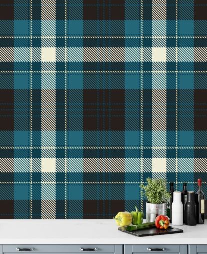 dark blue and black check wallpaper
