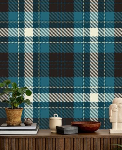 donkerblauw en zwart geruite achtergrond