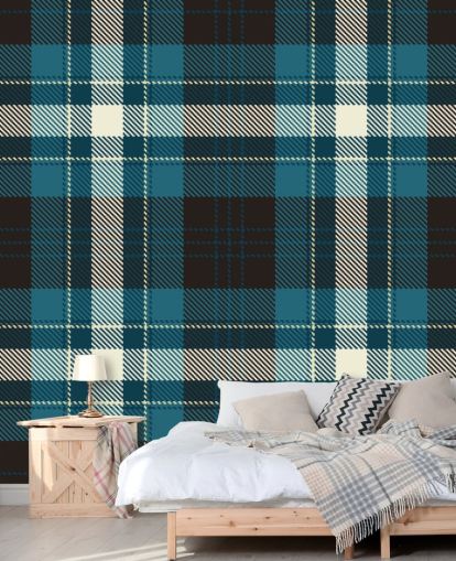 dark blue and black check wallpaper