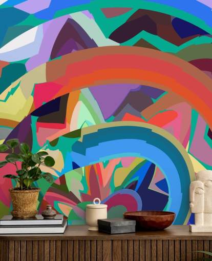 Mural de pared alucinógeno de Shandra Smith