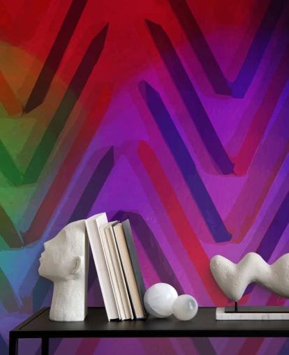 Abstrakte bunte V Linien Wallpaper