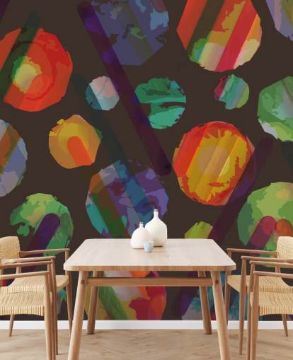 Farge Utskjæringer Mural av Shandra Smith