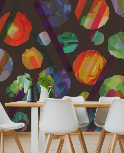 Murale de découpes en couleur par Shandra Smith Murale de découpes en couleur par Shandra Smith