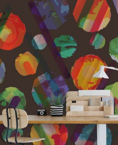 Farge Utskjæringer Mural av Shandra Smith