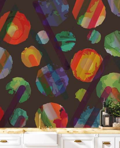 Murale de découpes en couleur par Shandra Smith Murale de découpes en couleur par Shandra Smith