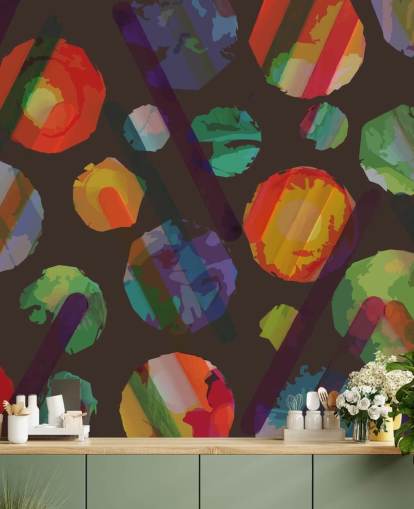 Murale de découpes en couleur par Shandra Smith