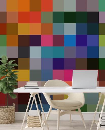 Buntes quadratisches Wandbild von Shandra Smith