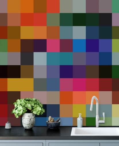 Mural cuadrado colorido de Shandra Smith