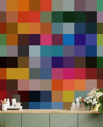 Colourful Square Mural by Shandra Smith Colourful Square Mural by Shandra Smith