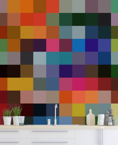 Mural cuadrado colorido de Shandra Smith