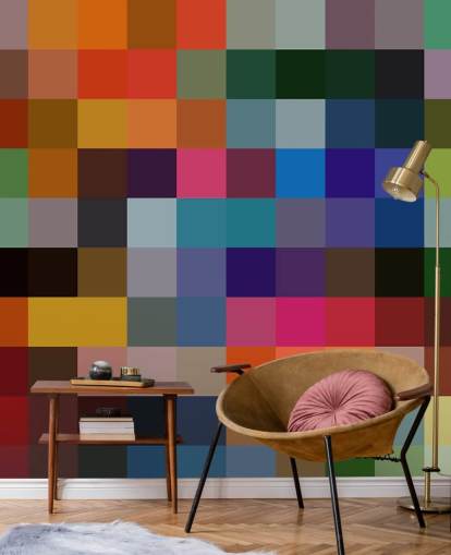 Mural cuadrado colorido de Shandra Smith