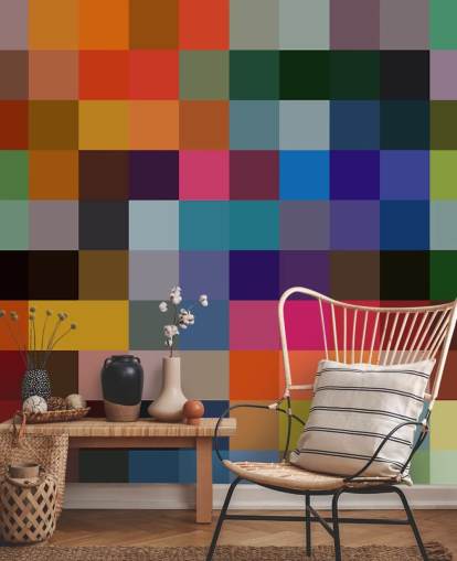 Mural quadrado colorido por Shandra Smith