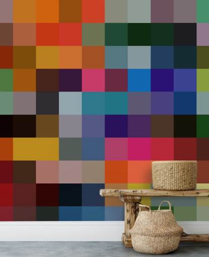 Buntes quadratisches Wandbild von Shandra Smith Buntes quadratisches Wandbild von Shandra Smith