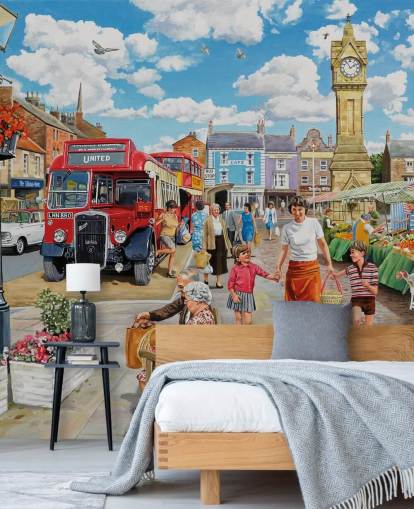 Murale « Un voyage dans les boutiques » de Trevor Mitchell