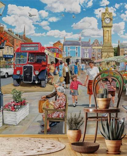 Uma viagem ao mural das lojas por Trevor Mitchell