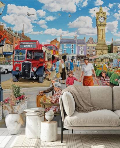 Mural Un viaje a las tiendas de Trevor Mitchell