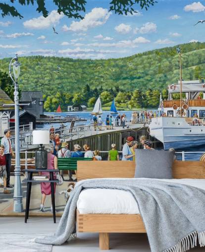 Bowness Pier Windermere Mural by Trevor Mitchell