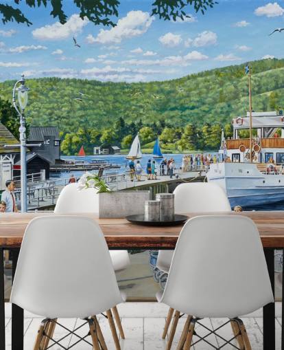 Decorazione murale Bowness Pier Windermere di Trevor Mitchell