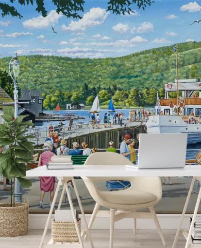 Bowness Pier Windermere Mural by Trevor Mitchell Bowness Pier Windermere Mural by Trevor Mitchell