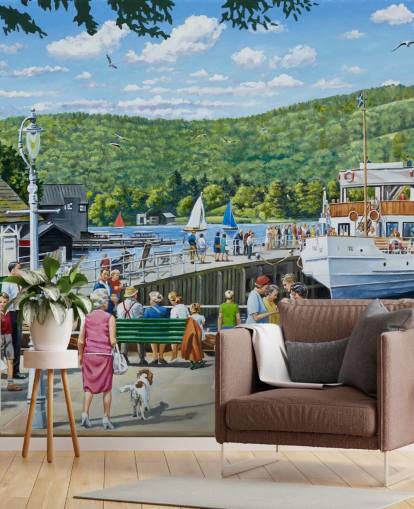 Bowness Pier Windermere Wandbild von Trevor Mitchell Bowness Pier Windermere Wandbild von Trevor Mitchell