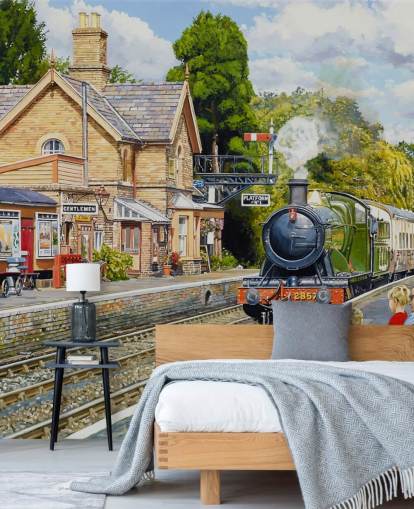 Hampton Loade Severn Valley Jernbane vægmaleri