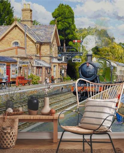 Hampton Loade Severn Valley -rautateiden seinämaalaus Hampton Loade Severn Valley -rautateiden seinämaalaus