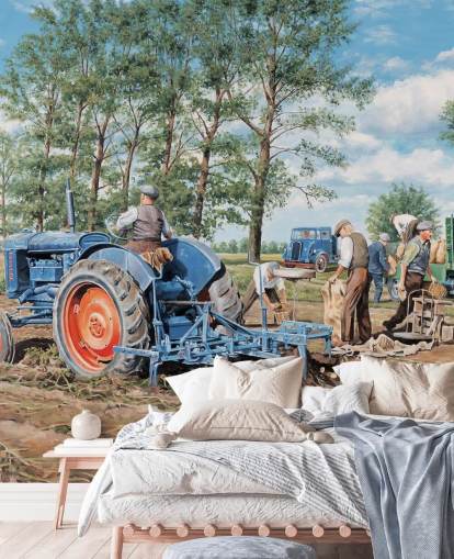 Heben des Crop Wandgemäldes von Trevor Mitchell