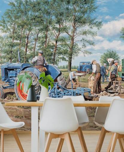 De muurschildering van Crop Wall optillen van Trevor Mitchell De muurschildering van Crop Wall optillen van Trevor Mitchell