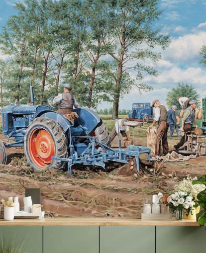 De muurschildering van Crop Wall optillen van Trevor Mitchell