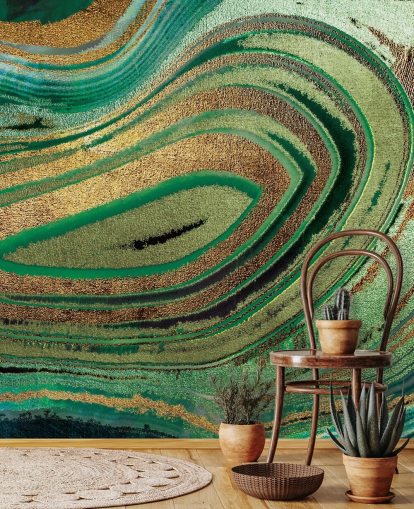 Decorazione murale con foglie profonde di Lara Skinner Decorazione murale con foglie profonde di Lara Skinner