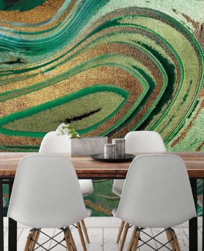 Deep Foliage Mural by Lara Skinner