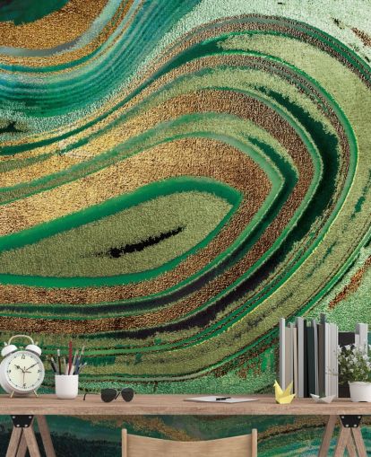 Decorazione murale con foglie profonde di Lara Skinner