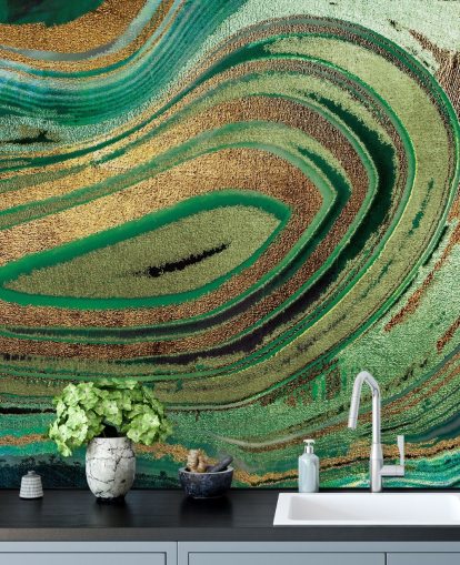 Decorazione murale con foglie profonde di Lara Skinner