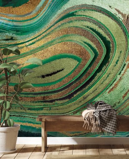 Deep Foliage Mural by Lara Skinner