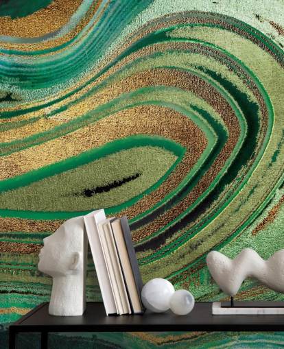 Decorazione murale con foglie profonde di Lara Skinner