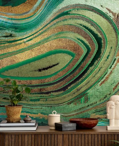 Decorazione murale con foglie profonde di Lara Skinner