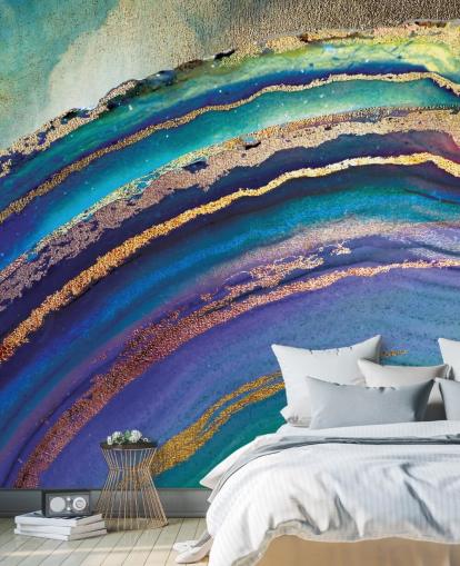 Rainbow Agate Island Mural by Lara Skinner