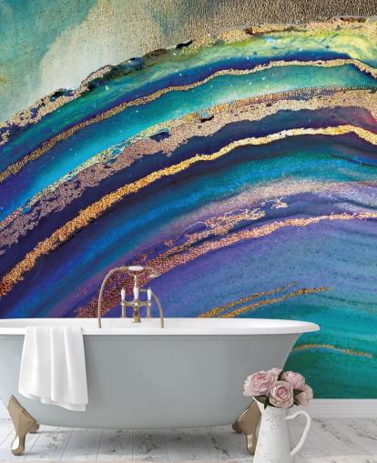 Rainbow Agate Island Mural av Lara Skinner Rainbow Agate Island Mural av Lara Skinner