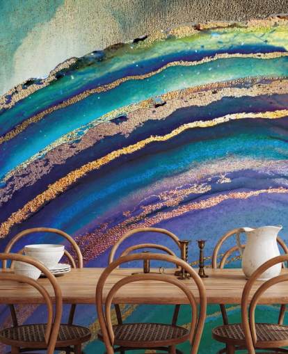 Rainbow Agate Island Mural by Lara Skinner