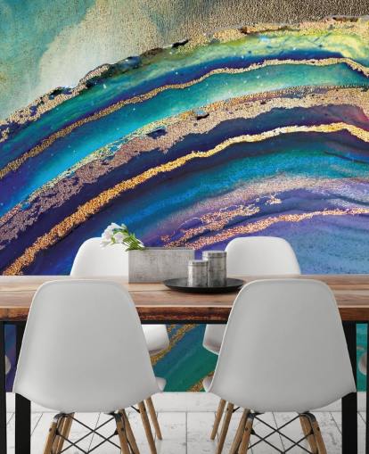 Regenbogen-Achat-Insel-Wandbild von Lara Skinner